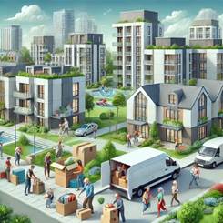 Afbeelding met buitenshuis, boom, gebouw, huis